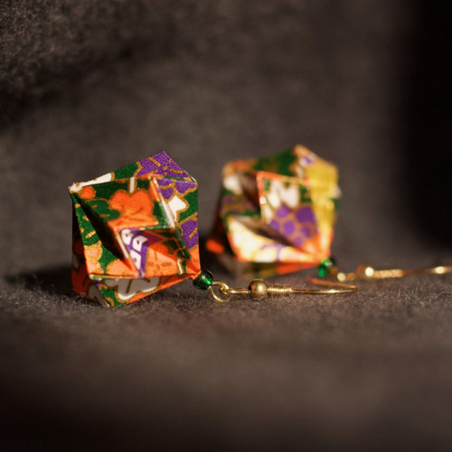 Origami náušnice – Zářivé kvítí — foto 2