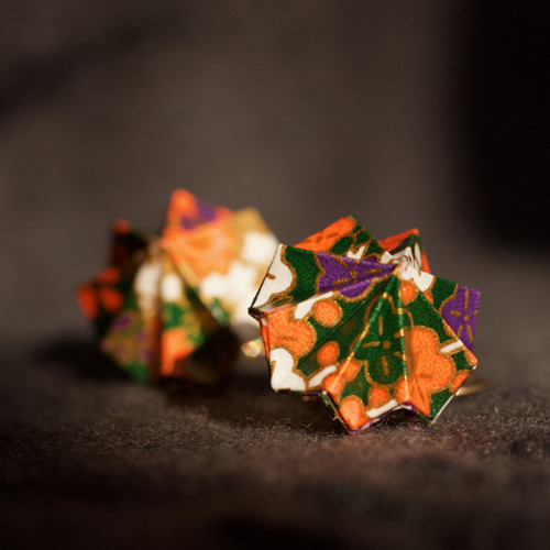Origami náušnice – Zářivé kvítí — foto 3