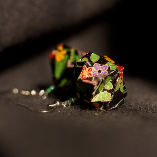Origami náušnice – Barevné kvítí — foto 3
