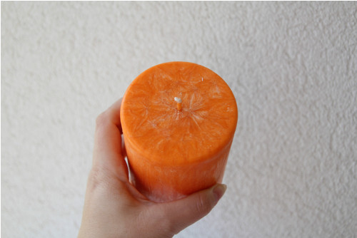 Svíčka válec II. oranžový — foto 3
