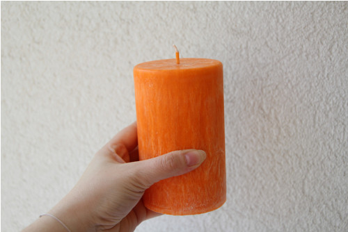 Svíčka válec II. oranžový — foto 2