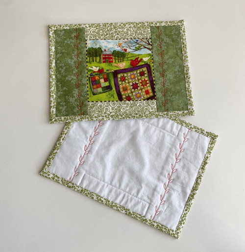 Prostírání - zelené s obrázky - 28cm — foto 2