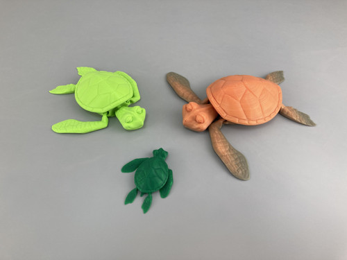 Mořská želva, flexi hračka, 3D tisk — foto 3