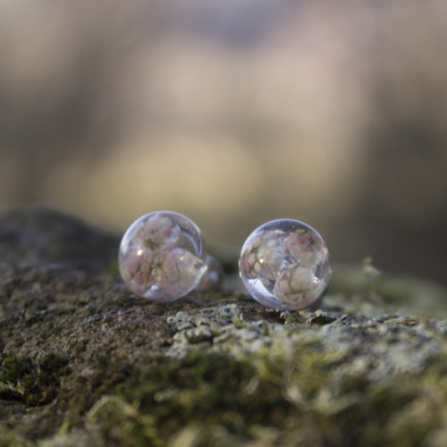 Náušnice květy ozotamnu 10 mm — foto 4