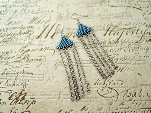 Řetízkové náušnice Denim — foto 2