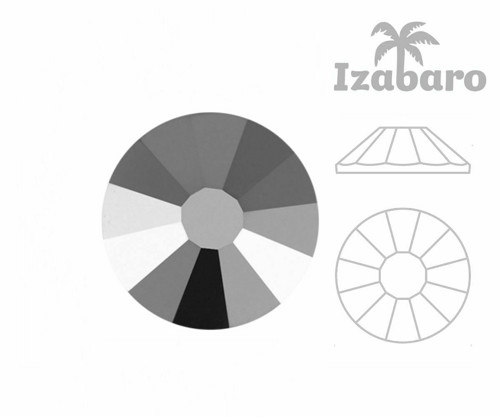 144pcs Izabaro Crystal Jet hematit 280hem Hotfix — foto 2