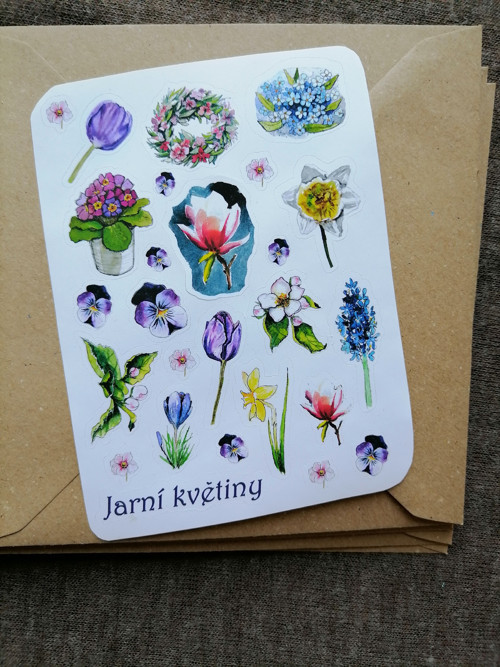 Jarní květiny - samolepkový aršík — foto 4