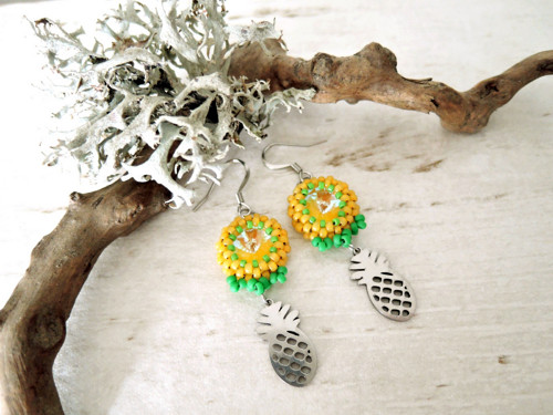 Náušnice "Ananas" Swarovski — foto 2