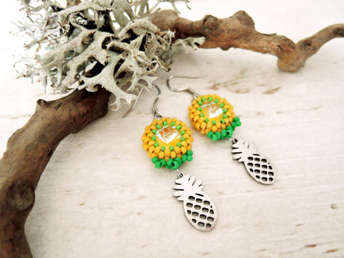 Náušnice "Ananas" Swarovski — foto 3