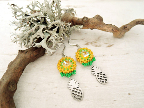 Náušnice "Ananas" Swarovski — foto 4
