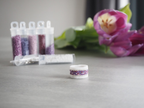 Prsten Miyuki "Purple Dots" — foto 3