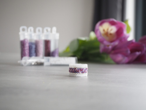 Prsten Miyuki "Purple Dots" — foto 4
