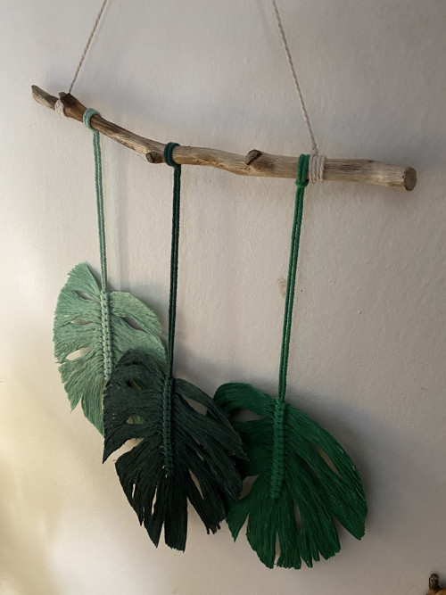 Macramé dekorace ~Monstera~ — foto 3