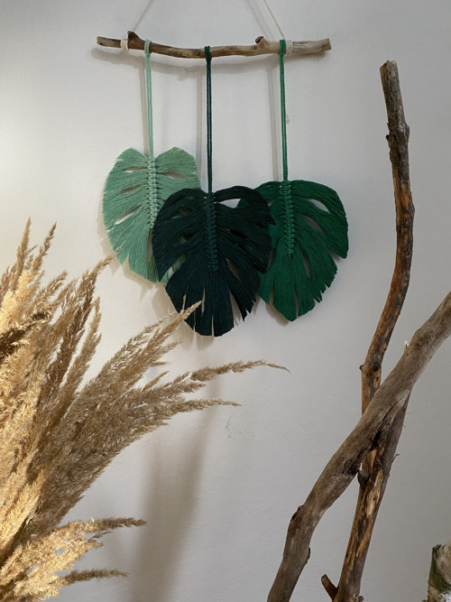 Macramé dekorace ~Monstera~ — foto 2