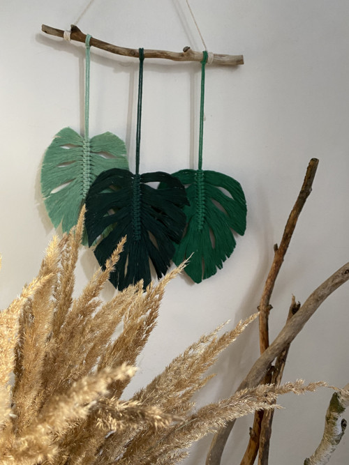 Macramé dekorace ~Monstera~ — foto 4