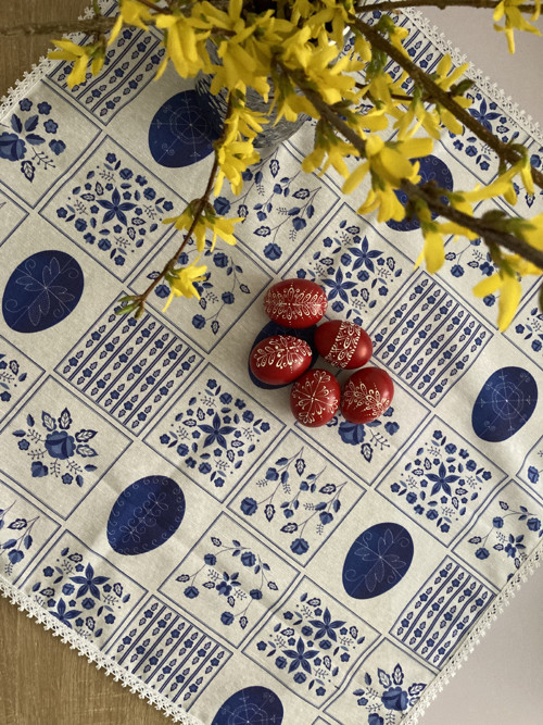 Ubrus čtverec - Velikonoce v modré — foto 2
