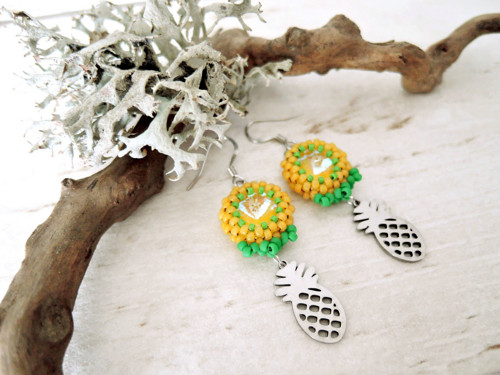 Náušnice "Ananas" Swarovski — foto 5