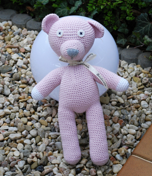 Háčkovaný medvídek Mr Bean Teddy v růžové — foto 2