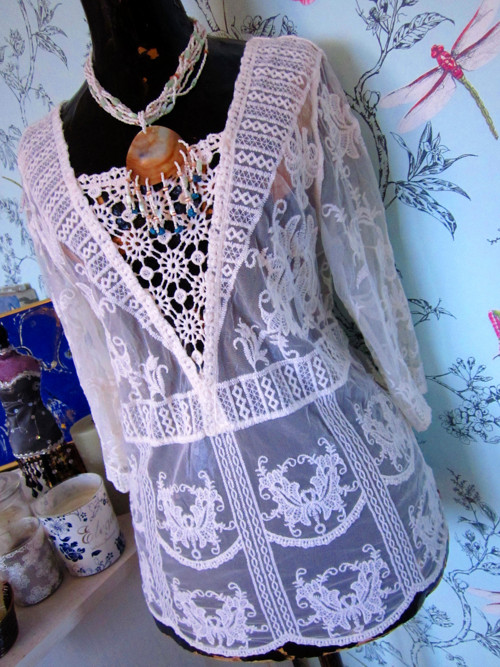 Halenka boho rustic celokrajková — foto 2