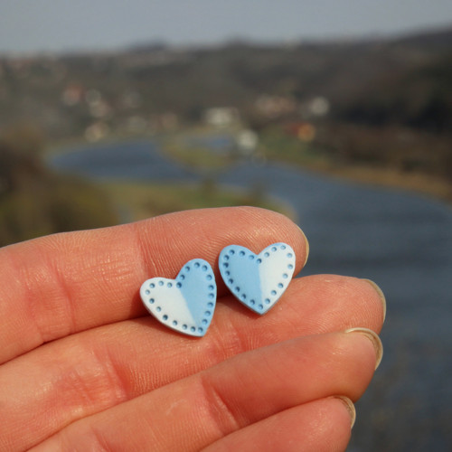 Modrá fimo srdíčka — foto 3