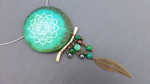 Přívěsek zelená mandala — foto 2