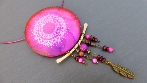 Přívěsek růžová mandala — foto 4