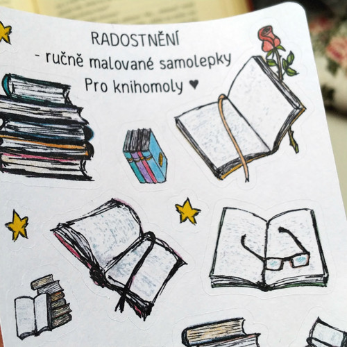 Ručně malované samolepky pro knihomoly — foto 2