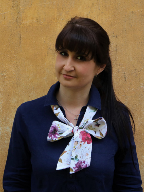 Štýlová ľanová šatka Romance — foto 5