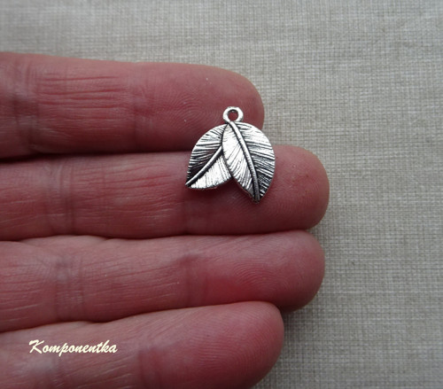 Přívěšek list 15x14mm 1kus — foto 2