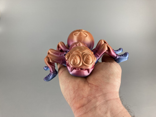 Pavouk XL, flexi hračka, 3D tisk - Duhový — foto 5