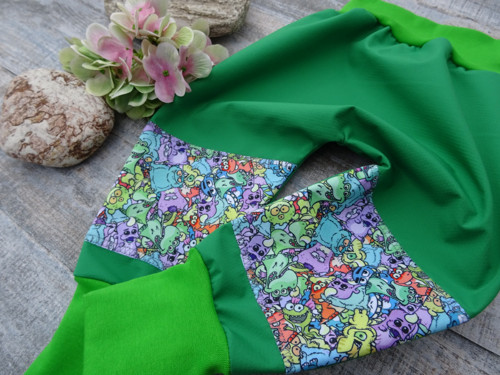 BAGGY SOFTSHELL letní* zelené * příšerky — foto 3