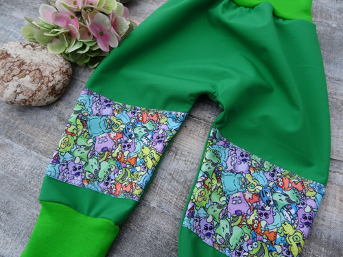BAGGY SOFTSHELL letní* zelené * příšerky — foto 5