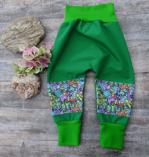 BAGGY SOFTSHELL letní* zelené * příšerky — foto 6