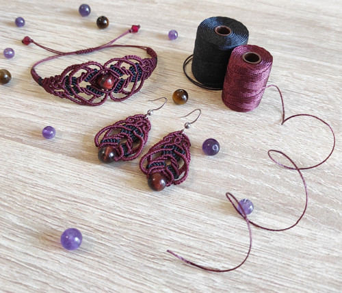 Sada - macramé náušnice a náramek *Roxana* — foto 5