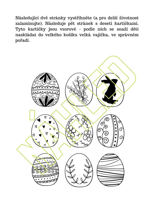 Velikonoce, černobílé pracovní listy — foto 6