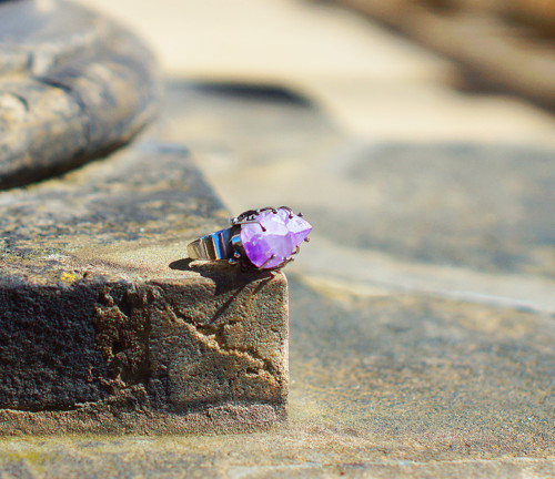 Nerezový prsten.... " Purple Crystal " — foto 4
