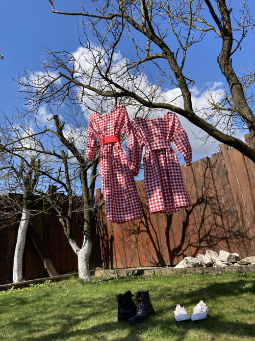 Bavlnené Šaty/Tunika s Vreckam /GINGHAM/ — foto 6