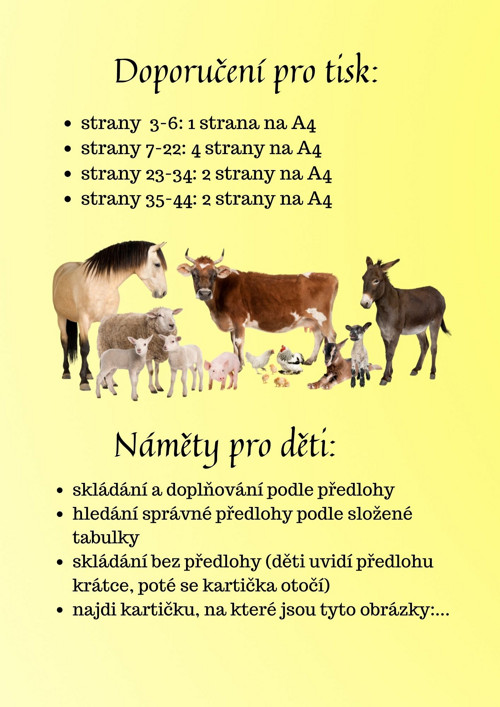 Zvířata na statku, prostorová orientace — foto 5