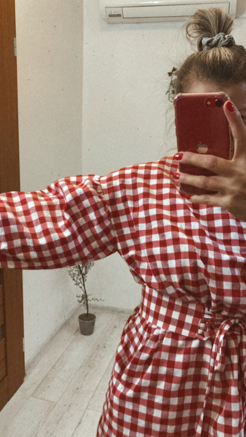 Bavlnené Šaty/Tunika s Vreckam /GINGHAM/ — foto 3
