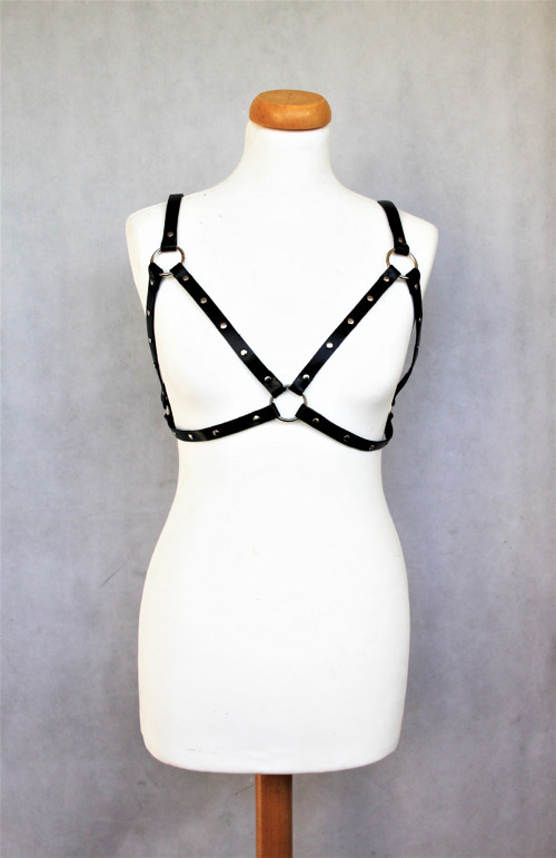 Kožený Harness s nýty — foto 4