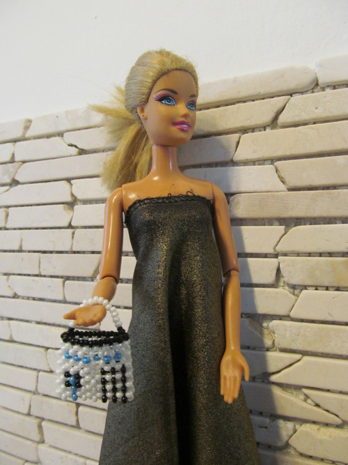 Kabelka pro Barbie - bílomodrá — foto 2