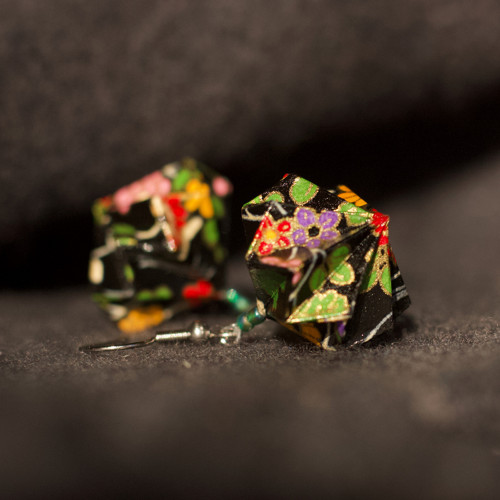 Origami náušnice – Barevné kvítí — foto 6