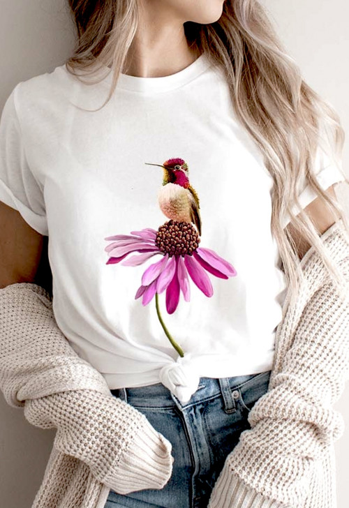 Tričko Hummingbird Coneflower — foto 5