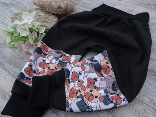 BAGGY SOFTSHELL letní* černý* mopslíci — foto 3