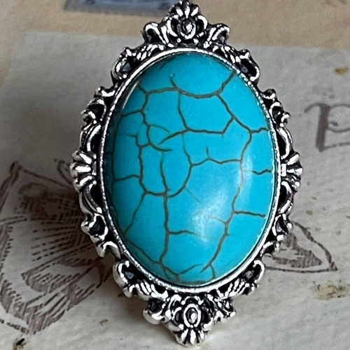 Vintage prsten s tyrkenitem — foto 4