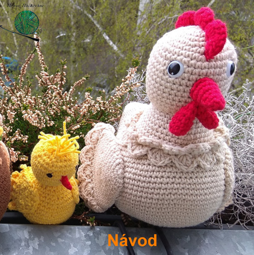 Háčkovaná slepička s kuřátkem_NÁVOD — foto 2