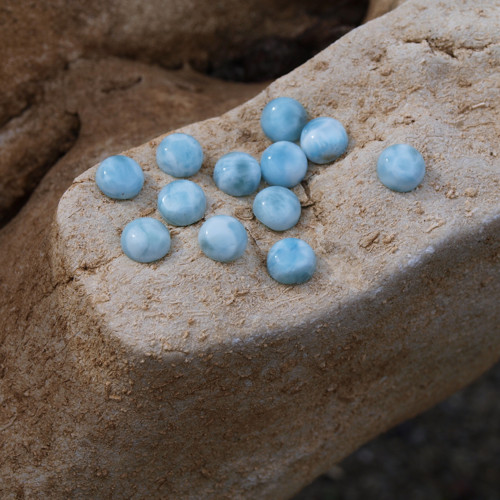 Larimar, 8 mm, kabošon č.2550 — foto 3
