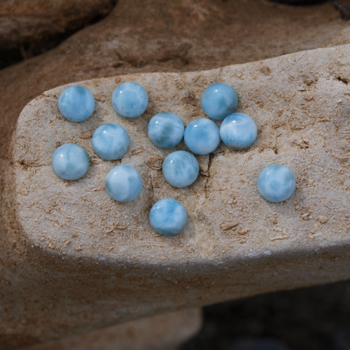 Larimar, 8 mm, kabošon č.2550 — foto 2