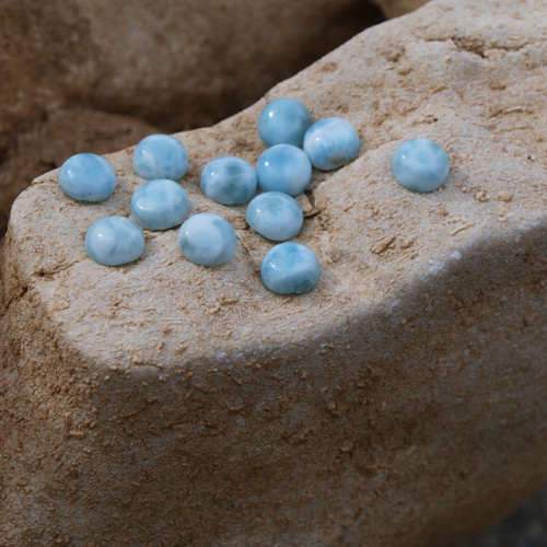 Larimar, 8 mm, kabošon č.2550 — foto 4