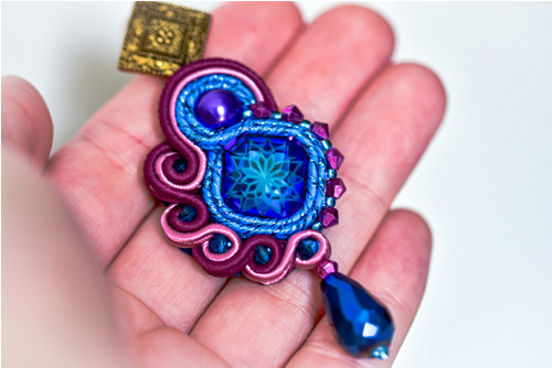 Soutache náušnice "Hra barev" — foto 3